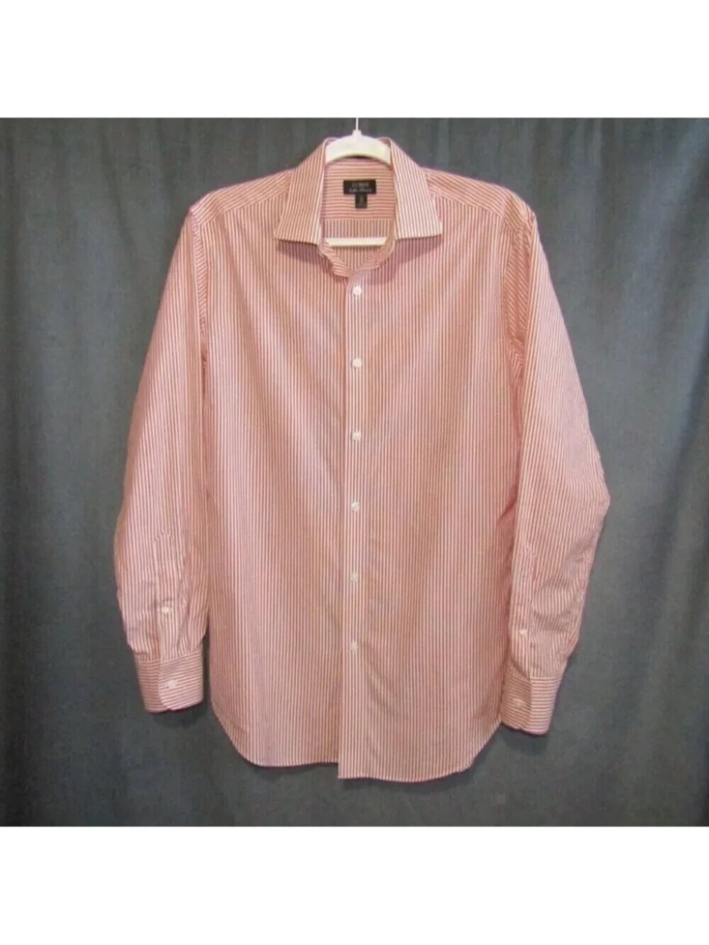 J Crew Ludlow Premium Shirt Orange Stripe Mens Sz 15 Slim Long Sleeve Reimagined